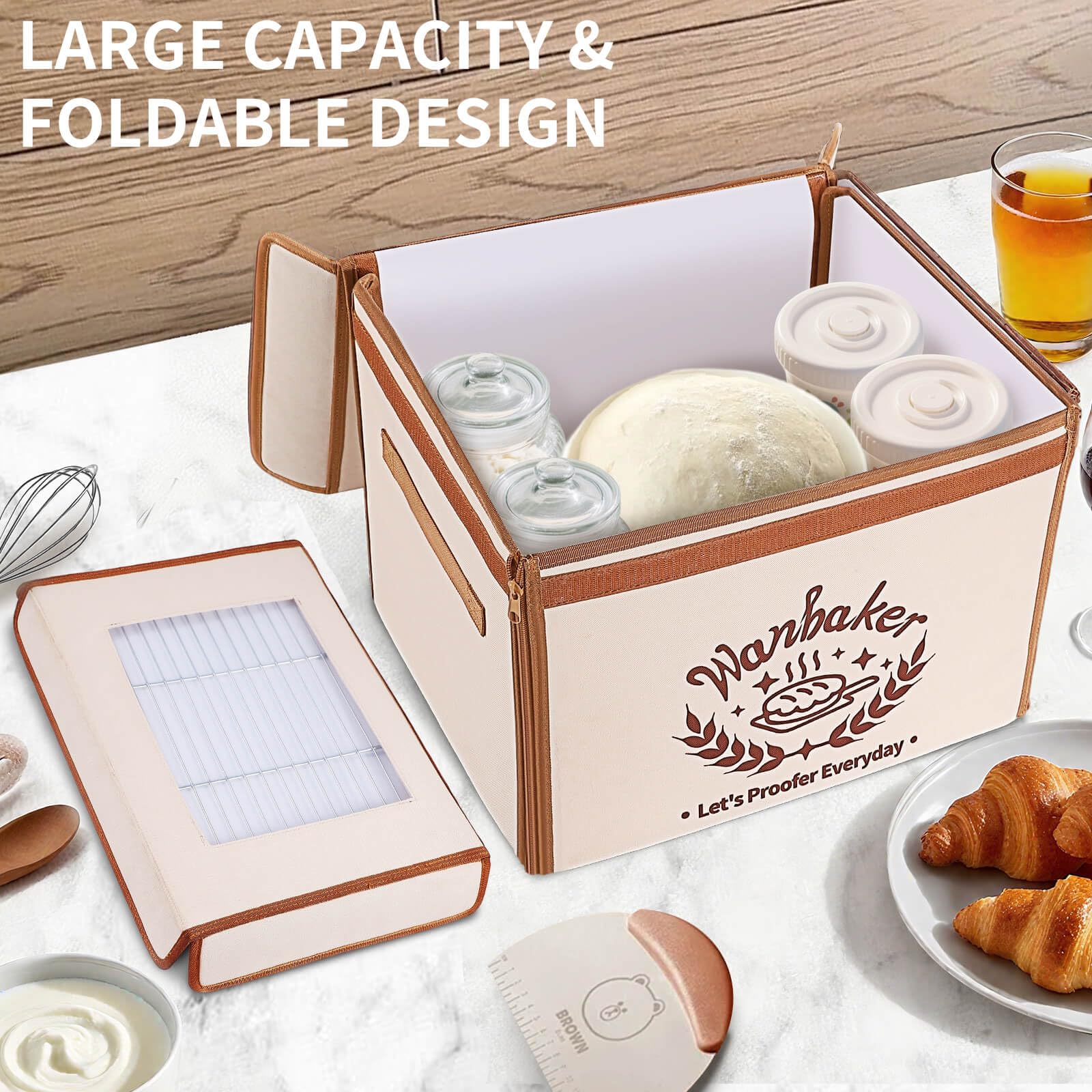 Wanbaker temperature control display emphasizes precise settings for fermentation.