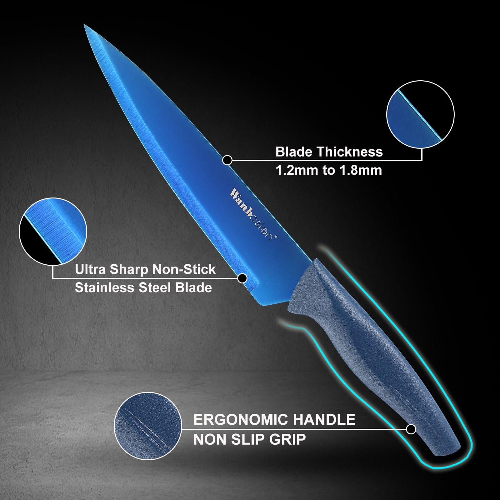 Wanbasion titanium-coated surface close-up highlighting corrosion resistance.