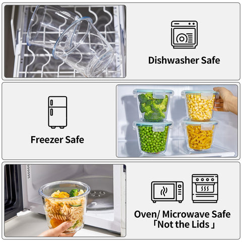 Wancilock microwave-safe glass containers for quick reheating right in the container.