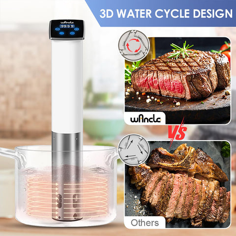 Wancle sous vide cooker compact design saves counter space in small kitchens
