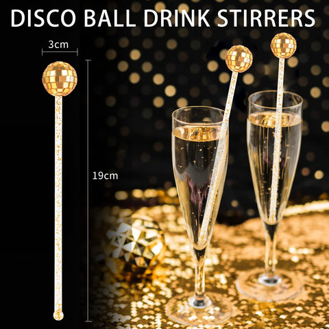 WANGDEFA disco ball design measures 1.2 inches for secure stirring.