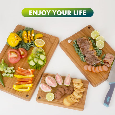 WANGMUXIA boards used for charcuterie, vegetables, and meat prep scenarios