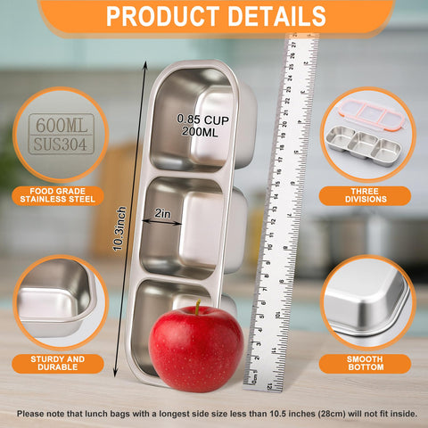 WANHMIF stainless steel lunch box lid includes a gasket for an airtight seal.