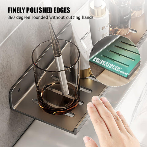 WANYISHUN bathroom organizer holds sponges, brushes, and bottles neatly.