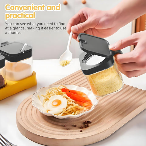 WANYISHUN versatile storage for salt, sugar, pepper, tea leaves, or beans.