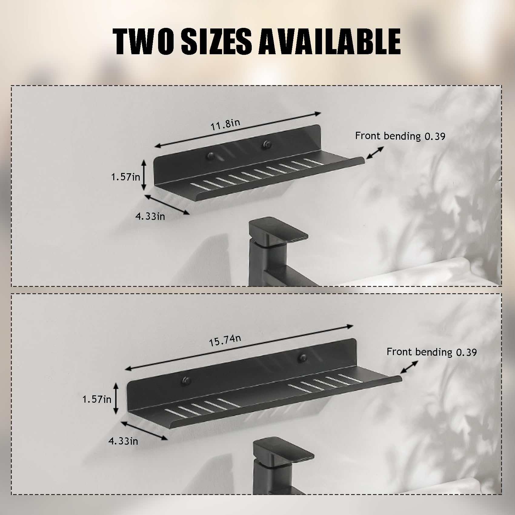 WANYISHUN over-sink shelf black 30cm fits small bathrooms and saves space.