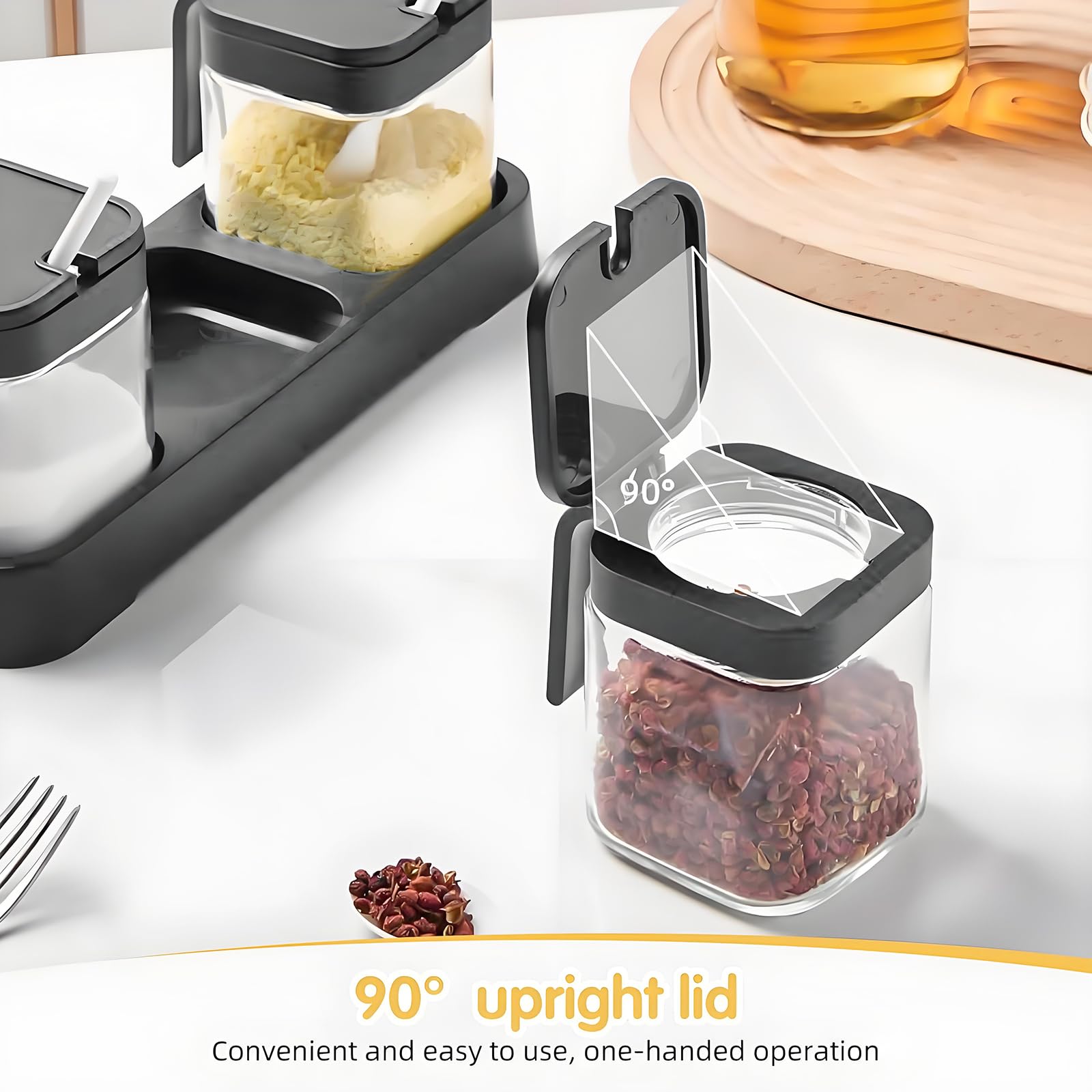 WANYISHUN plastic spoons included for easy, hygienic measuring.