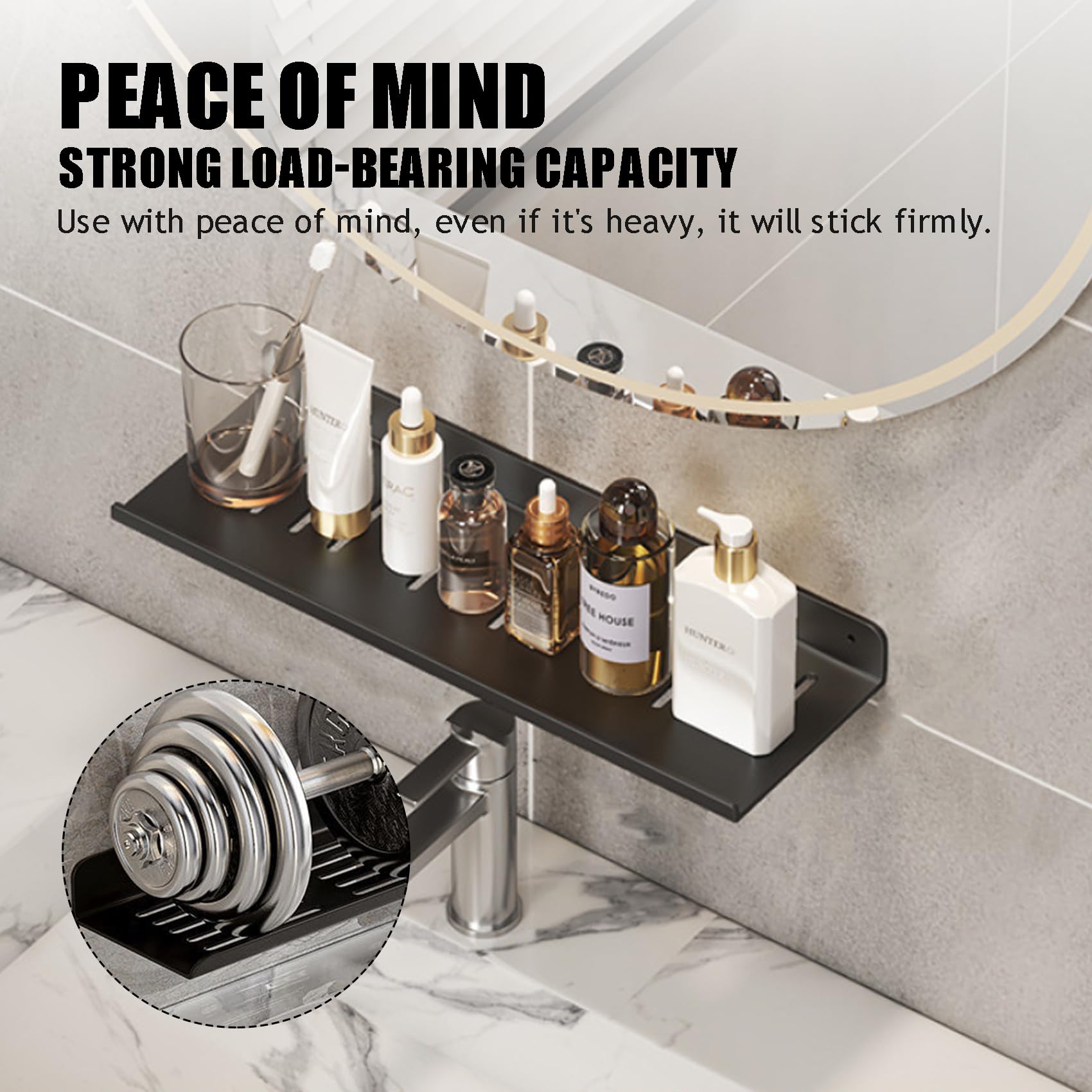WANYISHUN screw-mounted hardware provides sturdy support on uneven walls.