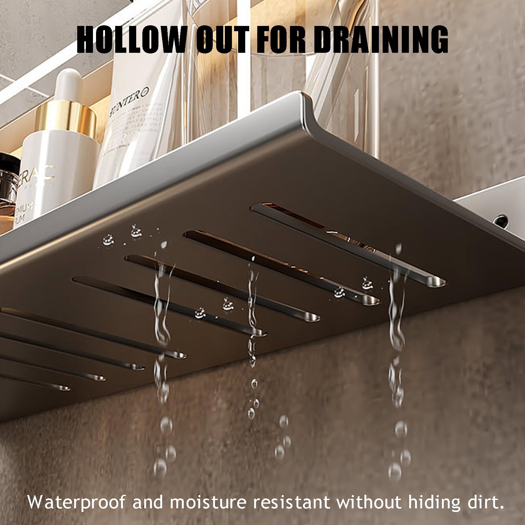 WANYISHUN wall-mounted option with nail-free stickers enables easy, tool-free installation.