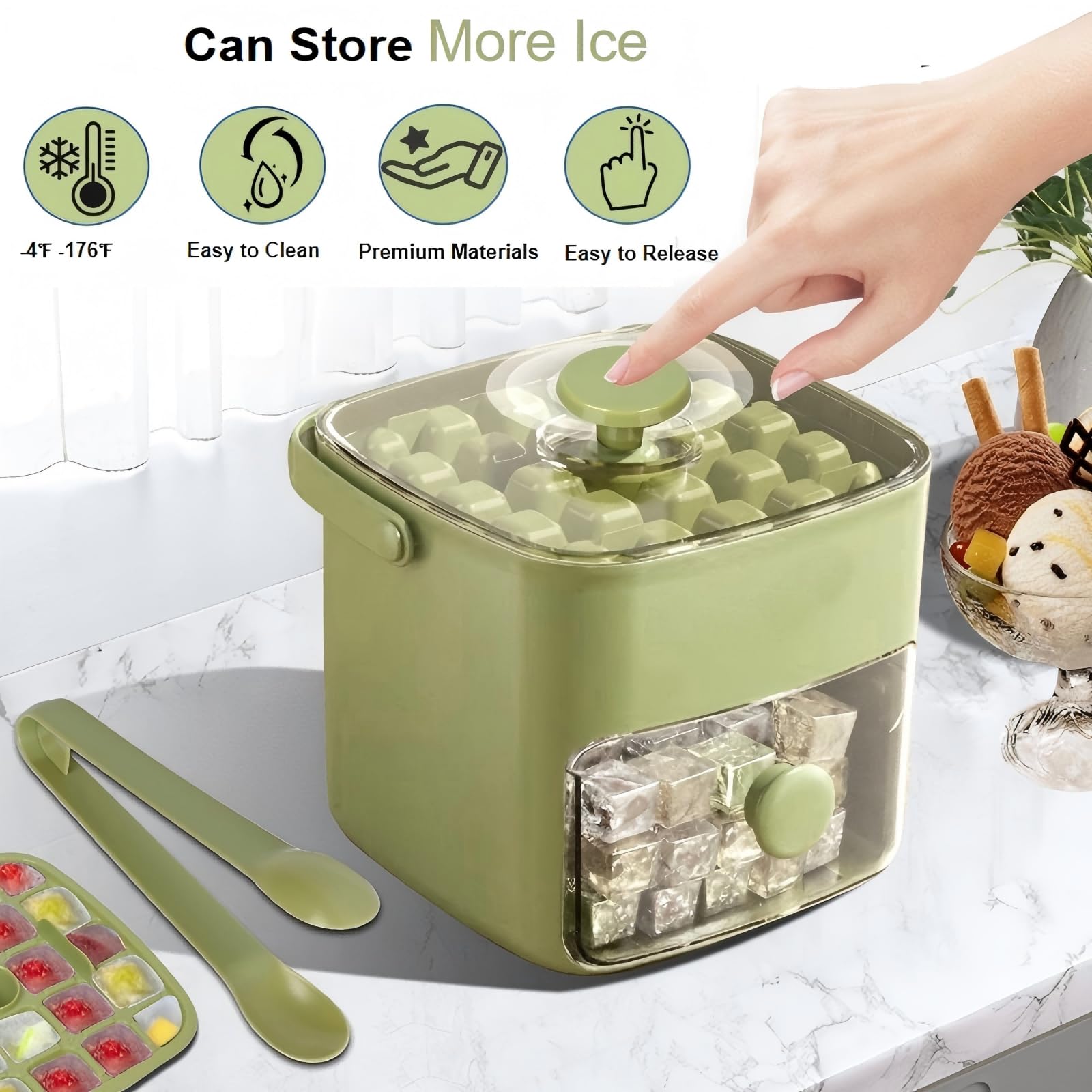 WAOGE high-capacity ice maker kit for larger gatherings.