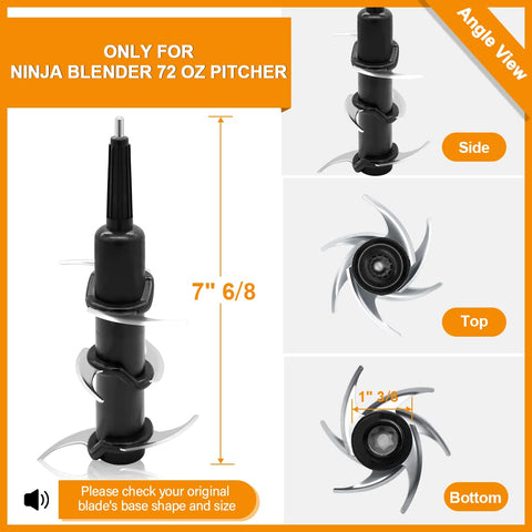 WARDFYT 6 blade assembly for Ninja blender base ensures reliable performance during everyday use.