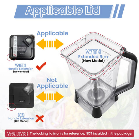 WARDFYT 72oz pitcher base detail to verify locking lid compatibility and extended rim.