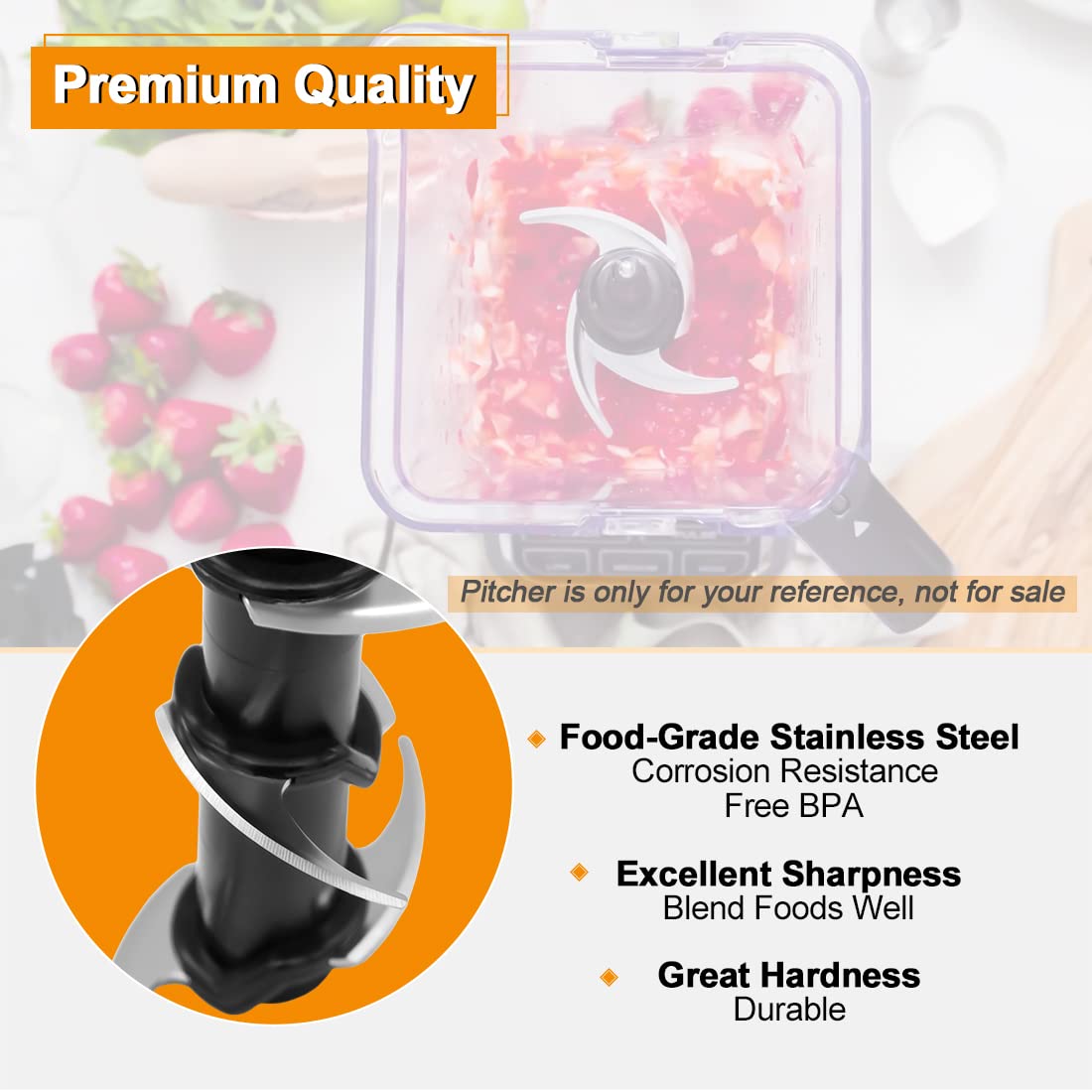 WARDFYT easy installation blade for Ninja blender simplifies setup and replacement.