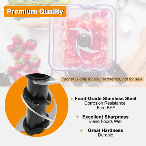 WARDFYT easy installation blade for Ninja blender simplifies setup and replacement.