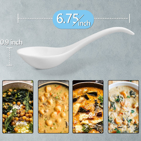Wareland dishwasher safe soup spoons for quick cleanup after meals