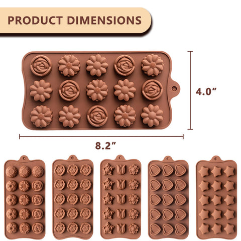 Warm Time flowers mold set for versatile confections and crafts