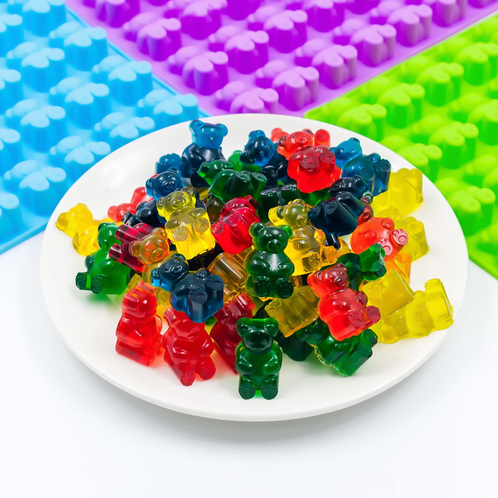 WARM TIME lifelike gummy bears release smoothly for effortless homemade treats.