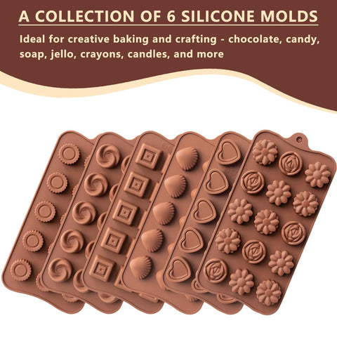 Warm Time 6-piece silicone molds set for versatile kitchen crafting