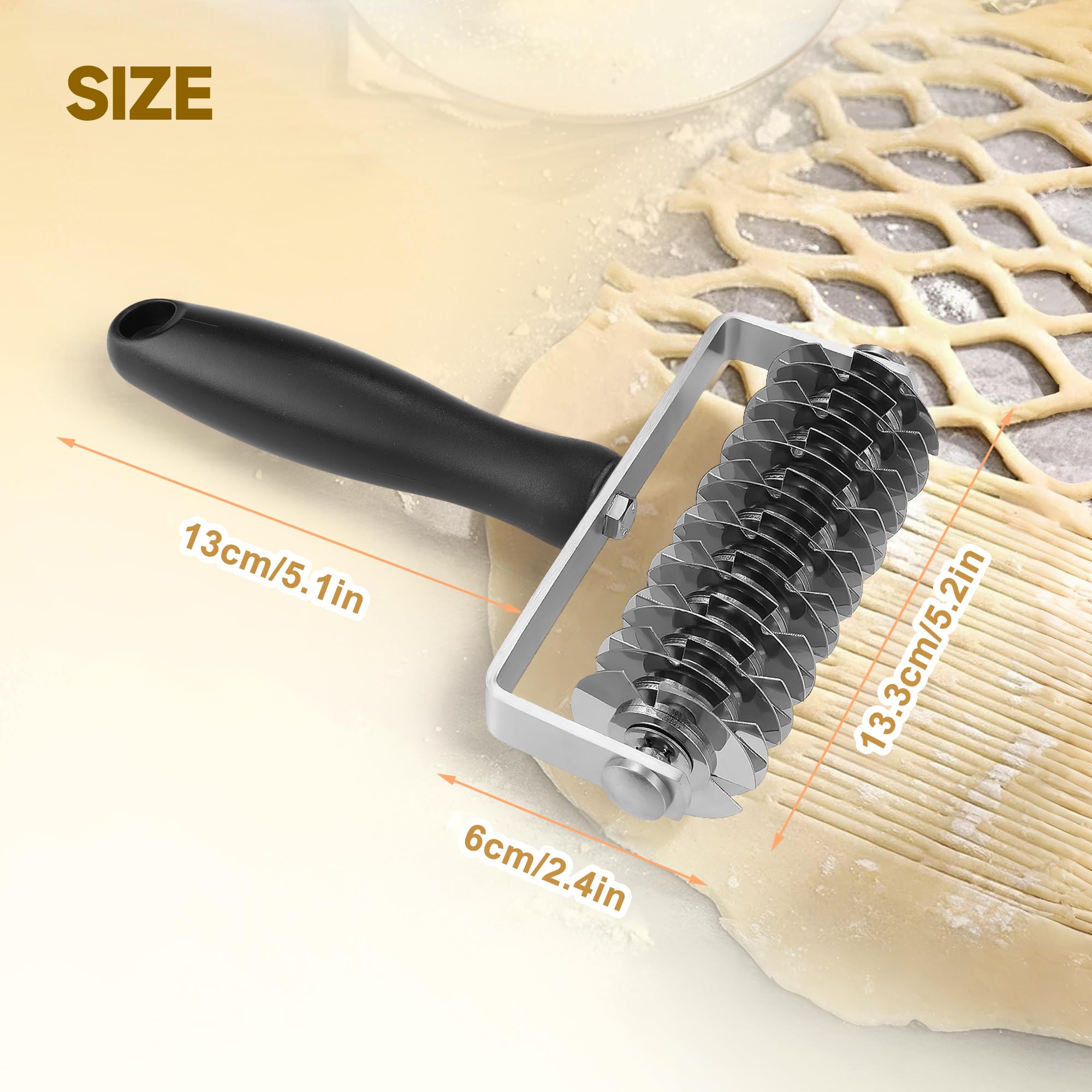 WarmHut Pastry Lattice Roller easy cleaning surface simplifies maintenance.