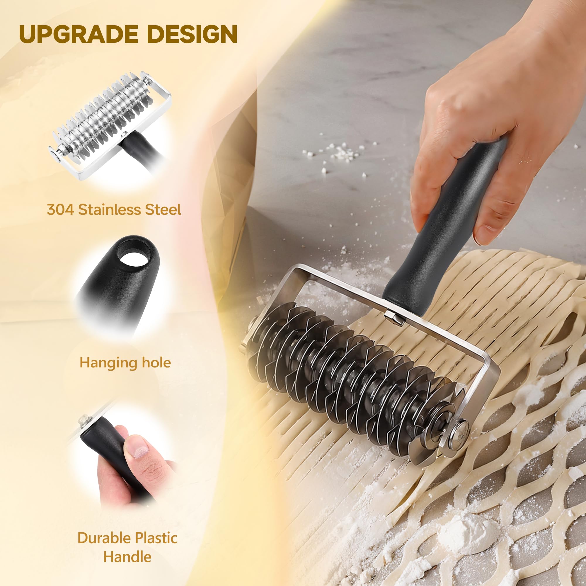 WarmHut Pastry Lattice Roller pie crust detail for professional results.