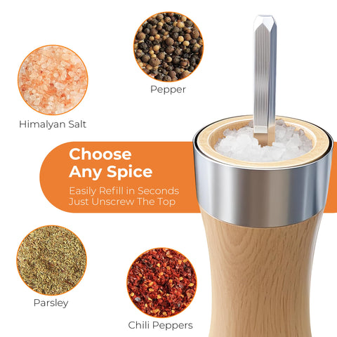 WarmKey beech salt and pepper set presents as a gift-ready kitchen accessory.