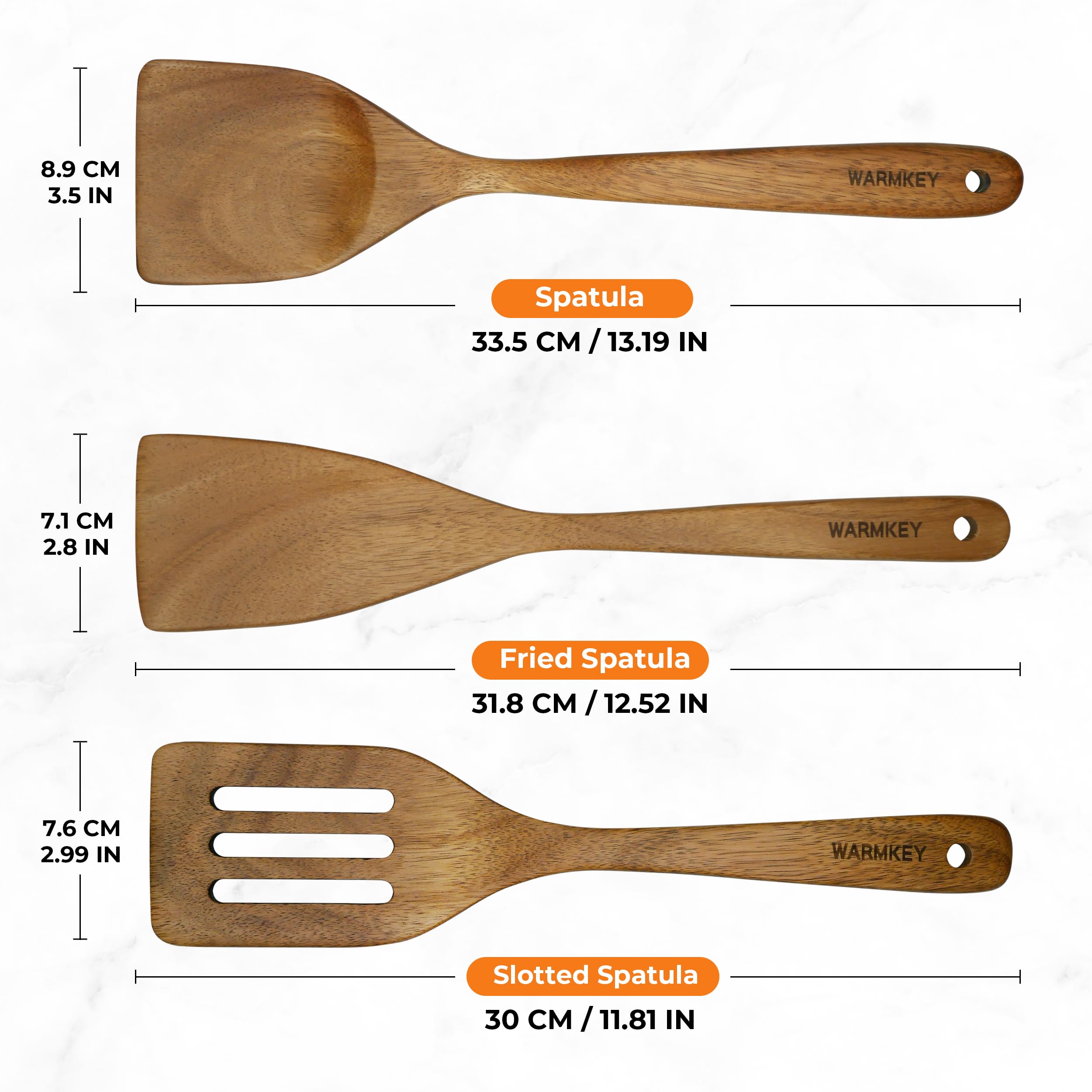 WARMKEY spatulas protect nonstick coatings with flexible silicone edges