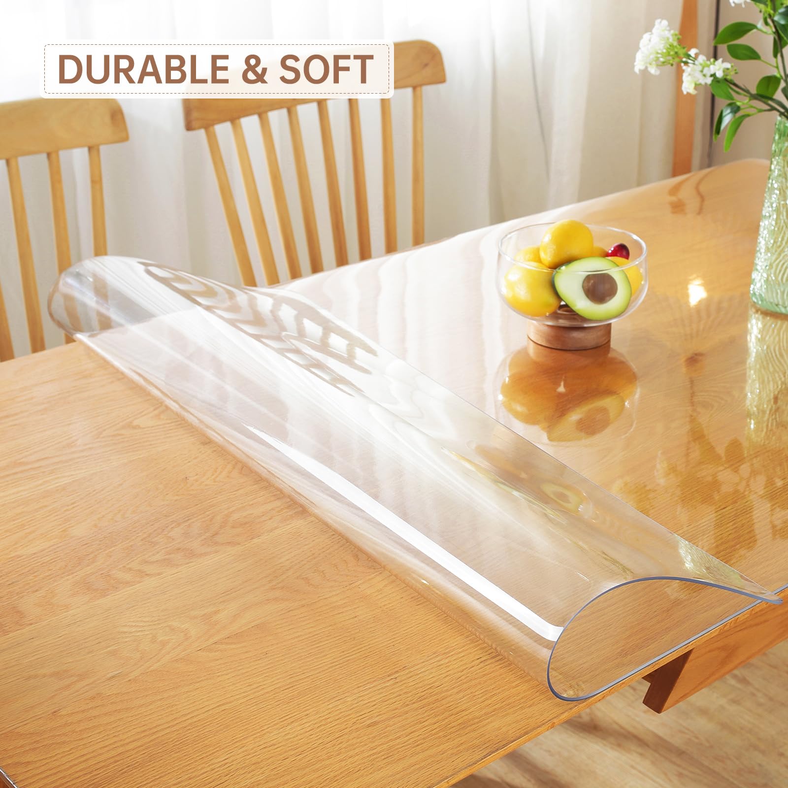 Warmstar 2mm thick table protector lies flat, guarding against scratches.