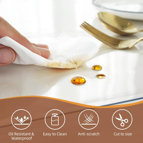 Warmstar cut-to-fit guide helps tailor the protector to your rectangle table.