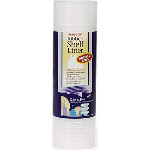 Warp'S Plast O Mat ribbed shelf liner; clear, non-adhesive for easy-glide shelves.