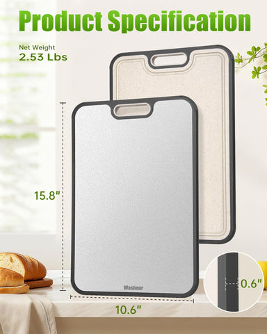 Washour large 16x11 cutting board ships in premium packaging