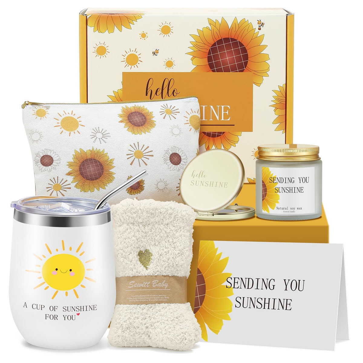 Wasocol sunflower gift box showcases a bright birthday gift for her that spreads joy.