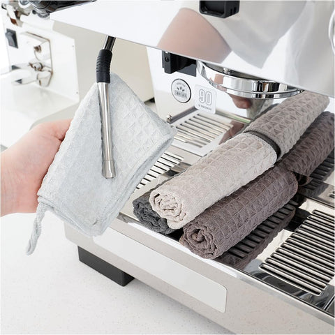 Watchget barista microfiber cloths 4-pack for spotless espresso machines