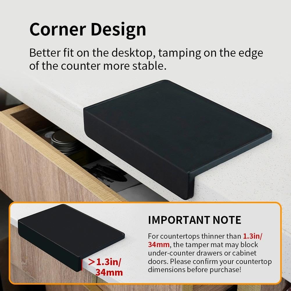 Watchget barista towel included for quick cleanup and organized workstation