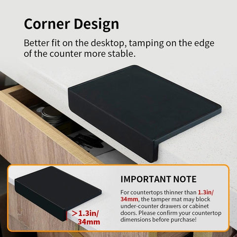 Watchget barista towel included for quick cleanup and organized workstation