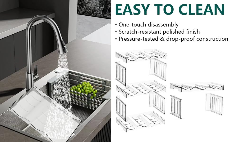 Water Bottle Organizer side prongs keep bottles from rolling and accessible.