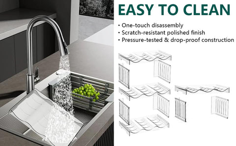 Water Bottle Organizer side prongs keep bottles from rolling and accessible.