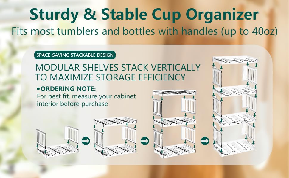 Water Bottle Organizer wine bottle holder doubles as a compact wine rack in small spaces.