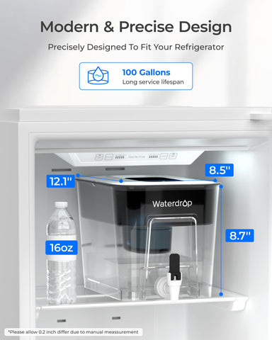 Waterdrop dispenser LED reminder signals when to replace the filter.
