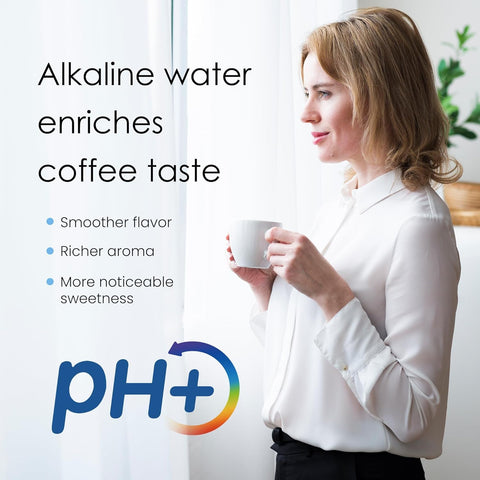 Waterdrop Alkaline Lucid pitcher pouring action highlights smooth flow.