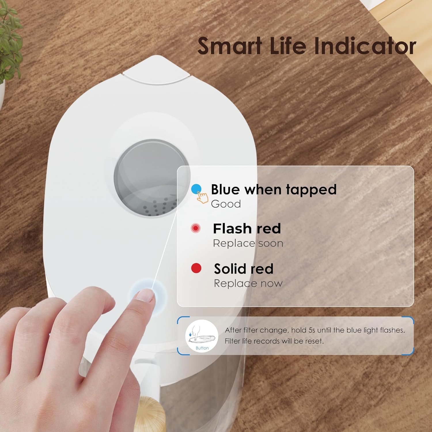 Waterdrop Chubby in-fridge placement demonstrating compact fit.