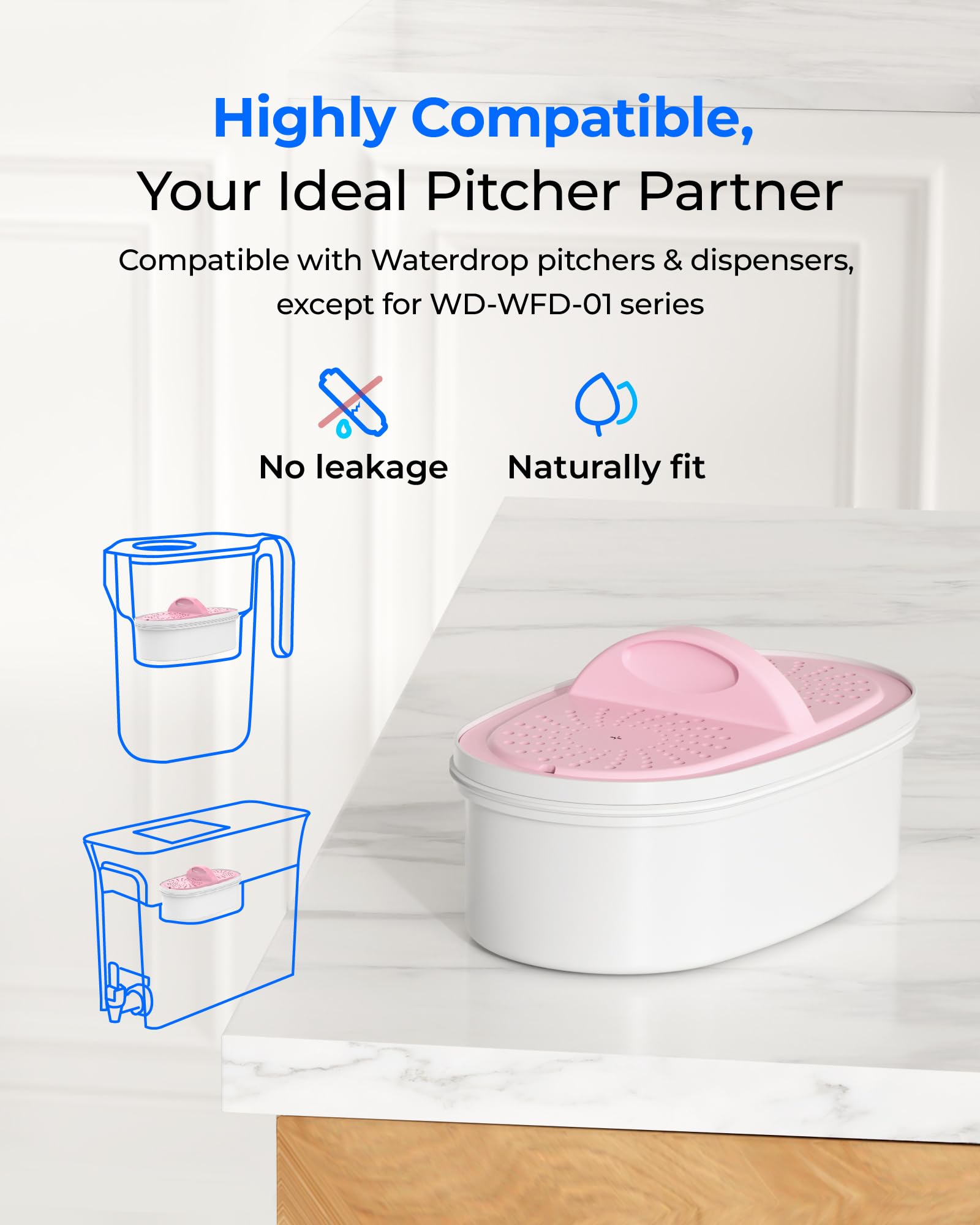 Waterdrop filter replacement in three seconds, no tools needed.