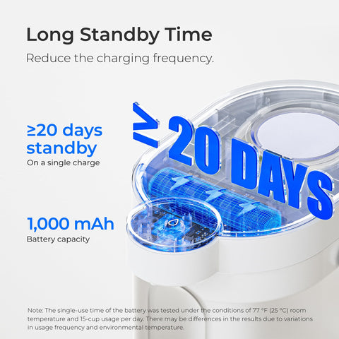Waterdrop FreshTaste water clarity after filter showcases reduced taste and odor sensations.