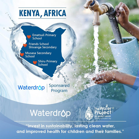 Waterdrop pink packaging box emphasizing style and purity as a gift