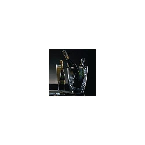 Waterford Elegance trumpet flute pair, easy-care crystal suitable for gentle hand washing.