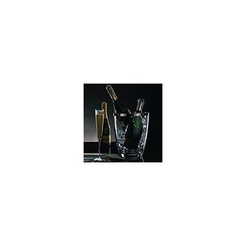 Waterford Elegance trumpet flute pair, easy-care crystal suitable for gentle hand washing.