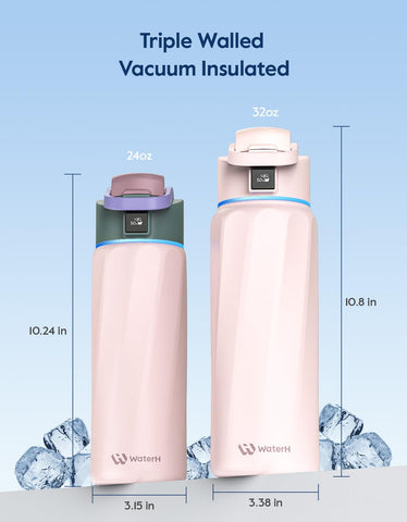 WaterH BOOST bottle supports carbonation and keeps drinks fizzy.