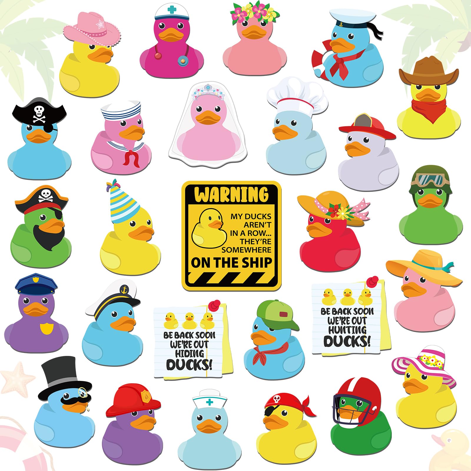 Watersay duck cowboy door magnet adds playful cabin decor and is reusable for easy identification