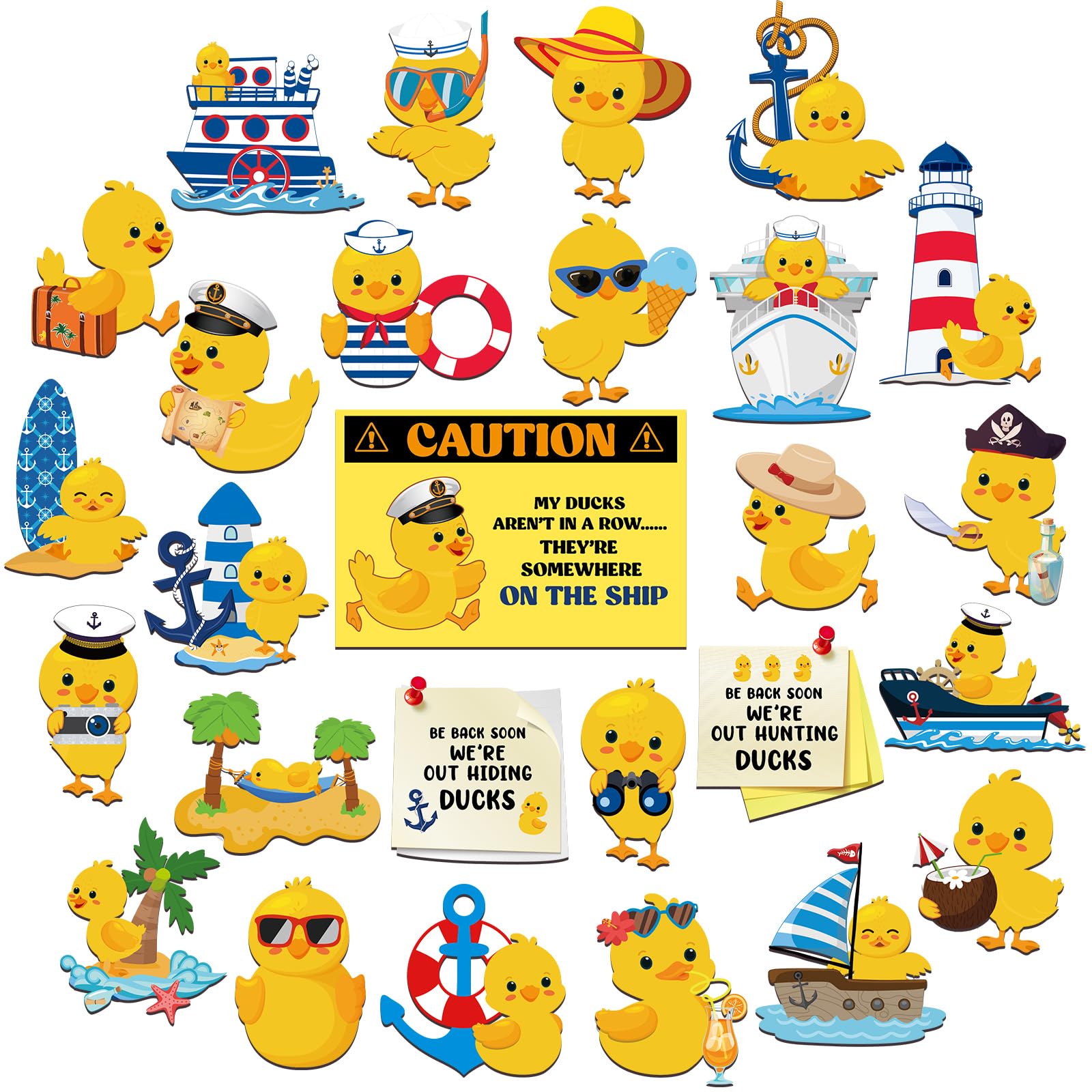 Watersay duck ice cream magnet for cruise cabin doors, easy to locate your cabin.