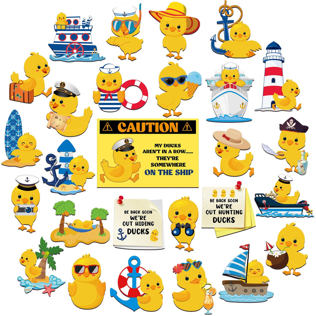 Watersay duck ice cream magnet for cruise cabin doors, easy to locate your cabin.