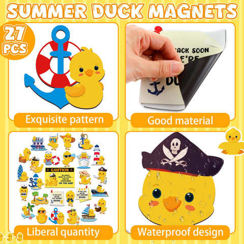 Watersay duck rowing magnet for refrigerators, reliable, reusable cabin charm.